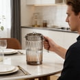 thumbnail image 1 of Large Cold Water Pitcher with Lid, Thick Plastic Iced Tea Jug, Diamond Pattern, Shatterproof, for Home or Office Fridge, 1 of 6