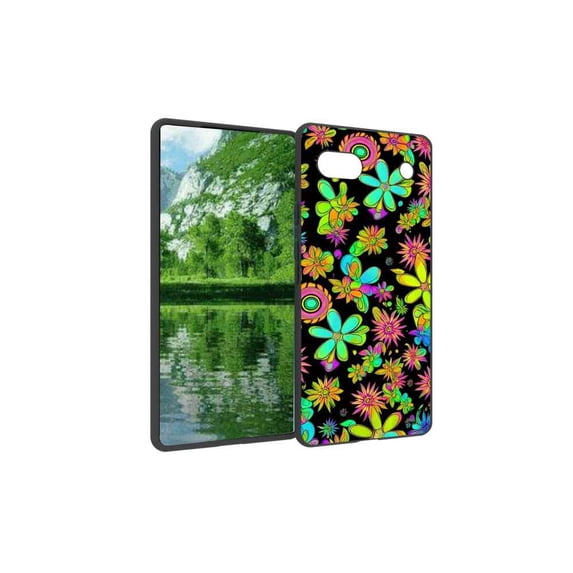 Compatible with Google Pixel 6A Phone Case, Abstract-Psychedelia-Hippie-9 Case Silicone Protective for Teen Girl Boy Case for Google Pixel 6A