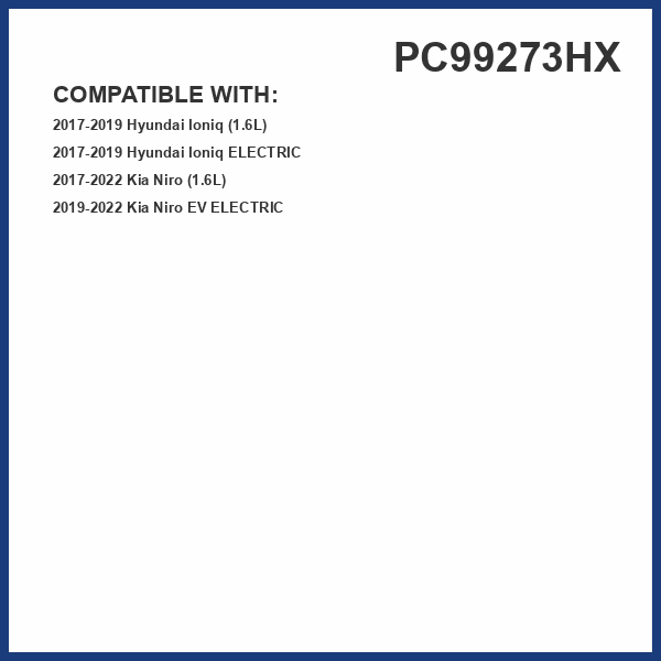 PUREFLOW PC99273HX HEPA Cabin Air Filter | Fits 2017-2022 Kia Niro 1.6L; 2017-2019 Hyundai Ioniq 1.6L; 2019-2022 Niro EV