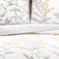 thumbnail image 3 of Lush Decor Aprile Soft Reversible Floral Quilt Set, 3 Piece Set, California King, Yellow & Gray-Beautiful Floral Bedding Set - California King Quilt - Spring Decor - Cottage & Farmhouse Bedroom Décor, 3 of 7
