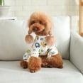 thumbnail image 4 of DOPI Pet Pajamas Cartoon Pattern Keep Warmth Breathable Pet Dogs Cats Warm Jumpsuits Outfit for Teddy, 4 of 8