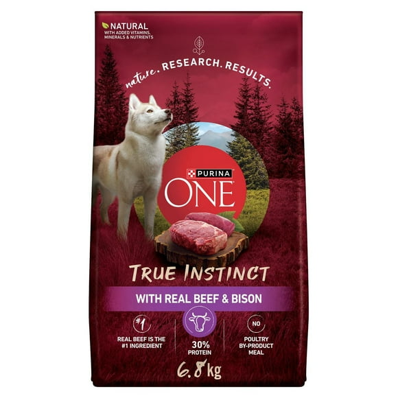Purina ONE True Instinct Beef & Bison, Dry Dog Food 6.8kg