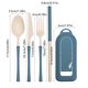 thumbnail image 3 of Wheats Straw Tableware Set Student Outdoor Portable Knife Fork Spoon Straw Tableware Camping Portable Tableware, 3 of 6