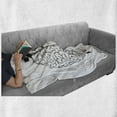 thumbnail image 6 of Sketch Soft Flannel Fleece Throw Blanket, Outline Hand Drawn Half Human Heart and Brain Logic and Emotion Priority, Cozy Plush for Indoor and Outdoor Use, 50" x 60", Charcoal Grey White, by Ambesonne, 6 of 6