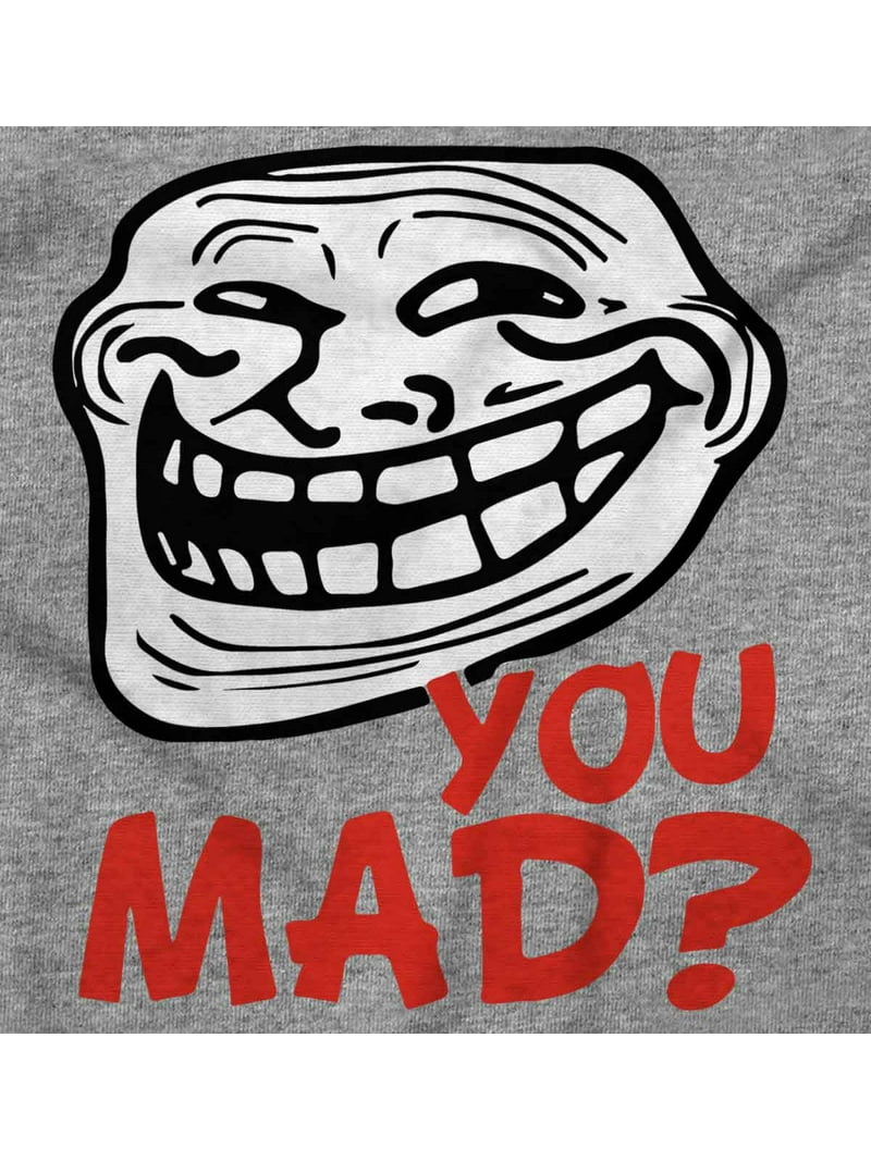 Troll Face You Mad Trollface Meme Long Sleeve TShirt Men Women Brisco  Brands L - Walmart.com