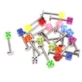 thumbnail image 4 of Guardoinrt 20Pcs Assorted Dice Lip Studs Chin Tongue Rings Bars Labret Body Piercing Jewelry, 4 of 6