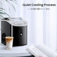 thumbnail image 5 of Philergo Nugget Ice Maker Countertop, 35lbs/24hrs Pellet Ice Machine with Large 1.8lbs Ice Basket, Self-Cleaning Function for Home, Kitchen, Office, Black, 5 of 6