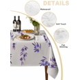 thumbnail image 2 of Purple Olive Leaves Table Cloth, Waterproof Tablecloth for Rectangle Tables, Spring Pastoral Branches Plants Beige Reusable Washable Fabric Table Cover for Restaurant Kitchen Dining Tables 52"x70", 2 of 9