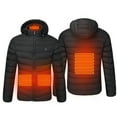 thumbnail image 4 of COMOREBI Heated Jacket for Men Winter Mens Smart USB Abdominal Back Heating Warm Down Jacket Heated Coat Black XXL, 4 of 5