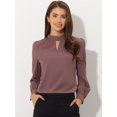 thumbnail image 2 of Dde San Patricio profesional Blusas de gade manlarcon cuello alto elegante pamujer  Carmín M, 2 of 6