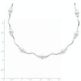thumbnail image 2 of Sterling Silver White Freshwater Cultured Pearl 2 Extension Necklace - 16 Inch - Lobster Claw - Measures 7mm Wide, 2 of 3