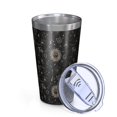 thumbnail image 2 of 16oz Tumblers Black Gothic Sun Planet Moon Pattern Stainless Steel Vacuum Insulated Double Wall Travel Tumbler Cups Mug with Lid and Straw,Cleaning Brush for Coffee,Tea, 2 of 4