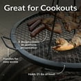 thumbnail image 2 of Sunnydaze 40" x 40" Steel Black Round X-Mark Fire Pit Cooking Grill with Handles, 2 of 13