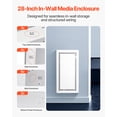 thumbnail image 4 of VEVOR Structured Media Enclosure, 28-Inch, Recessed in-Wall Media Box with Cover, Wall-Mount Cable Management Box Kit, Structured Wiring Multi-Media Cabinet, Cold-Rolled Steel, for TV Home Theater, 4 of 9