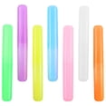 thumbnail image 1 of FESTFENDS 7Pcs Toothpaste Travel Container Plastic Storage Assorted Color for Bathroom, 1 of 8