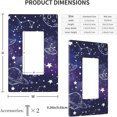 thumbnail image 3 of NICKSUN Galaxy Space Purple Wall Plate, 1 Gang Rocker Outlet Cover Decorative Switch Plate for Office Home Decor, 4.5 x 2.76 Inch, 3 of 6
