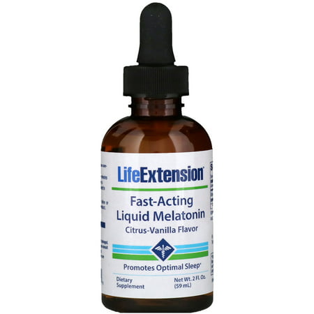 Life Extension  Fast-Acting Liquid Melatonin  Citrus-Vanilla Flavor  2 fl oz  59