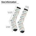 thumbnail image 4 of Fotbe Eiffel Tower print Women's Men's Novelty Crew Socks Cotton Socks Knee High Socks for Walking,Running,Nurses,Pregnancy, 4 of 8