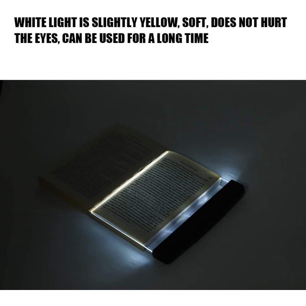 Lámpara de lectura para el cuidado de los ojos con luz nocturna LED, marcador portátil, tablero de libro brillante para leer en la cama, coche