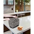 thumbnail image 3 of Grey Paisley Small Toaster Cover 2 Slice, Kitchen Appliance Covers, Ethnic Vintage Floral Botanical Abstract Toaster Oven Cover with Loop, Bread Machine Cover Polyester Dust Cover Protection, 3 of 4