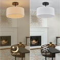 thumbnail image 4 of BESTOMINE Semi Flush Mount Ceiling Light,13 inch Modern 3-Light Ceiling Light Fixture,Black Semi Flush Mount Light Fixture,Mondern Flush Mount Lighting for Bedroom,Dinning Room and Hallway, 4 of 9