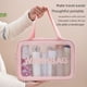 thumbnail image 5 of Bolsa de cosméticos impermeable esmerilada de PU, bolsa de almacenamiento de cosméticos portátil de gran capacidad y apariencia atractiva, bolsa de baño para lavar, 5 of 5