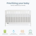 thumbnail image 4 of Dream On Me Synergy Wave 5-in-1 Convertible Crib, Cannoli Cream, 4 of 9
