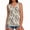 Khaki, variant on Women's Geometric Print Peplum Tank Top,Crew Neck Sleeveless Casual A-Line Blouse Summer Holiday Red XL