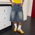 thumbnail image 4 of Girls Jeans Shorts Baggy Cargo Denim Bermuda High Waist Bottom Trendy Summer Clothes for Teen Casual Jean Shorts Jorts Jean Shorts for Teen Girls High Waisted, 4 of 8