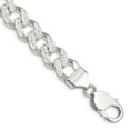 thumbnail image 3 of 925 Sterling Silver 10.5mm Pave Curb Chain Bracelet, 3 of 3