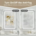 thumbnail image 3 of 24x36" Black Framed LED Mirror with Dual Front & Back Light Strips, 3 of 8