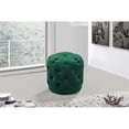 thumbnail image 2 of Meridian Furniture Harper Contemporary Velvet Ottoman/Stool in Green, 2 of 8
