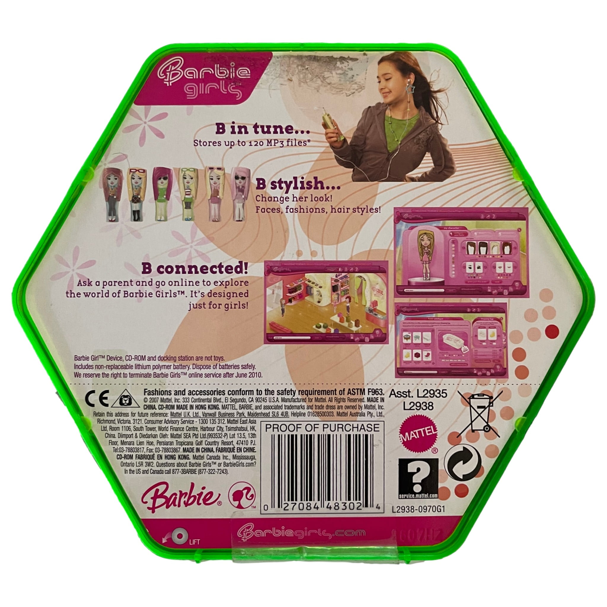 Barbie Girls MP3 Music Player, Colors Vary