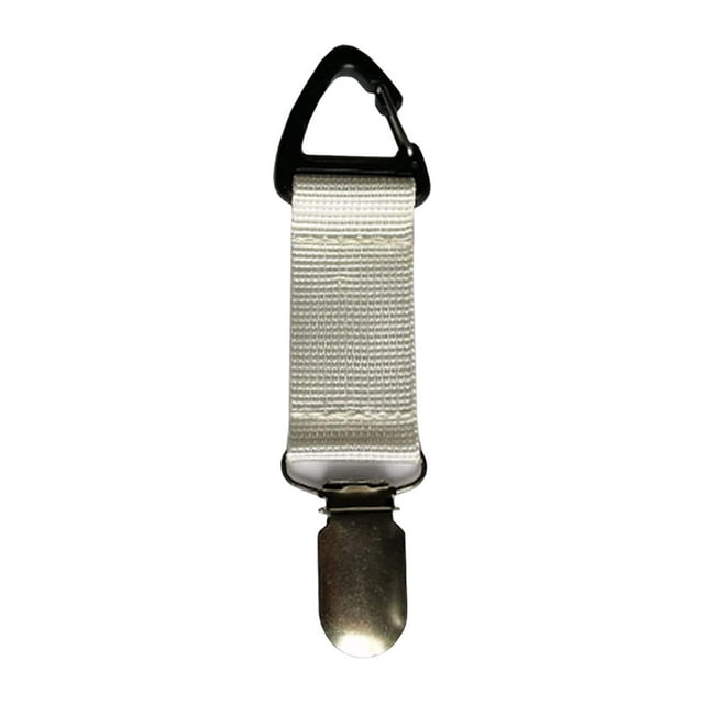 Clip para sombrero para bolsa de viaje Clip para sujetar sombreros Manos libres Sombrero de viaje multifuncional Blanco