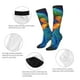 thumbnail image 3 of Balery Vibrant Rainbow Parrot Fantasy Calcetines novedosos Calcetines deportivos Calcetines hasta la rodilla Calcetines de algodón Calcetines originales y geniales, 3 of 6