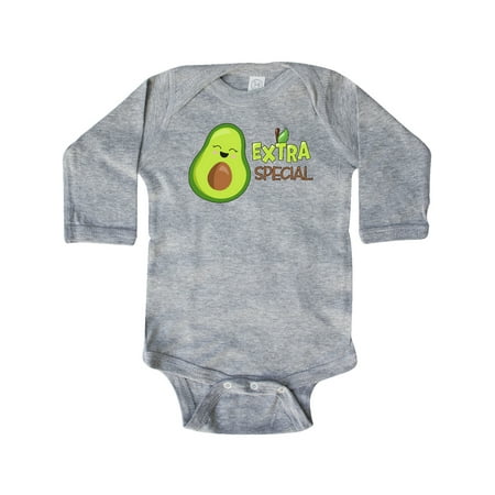 

Inktastic Extra Special with Cute Smiling Avocado Gift Baby Boy or Baby Girl Long Sleeve Bodysuit