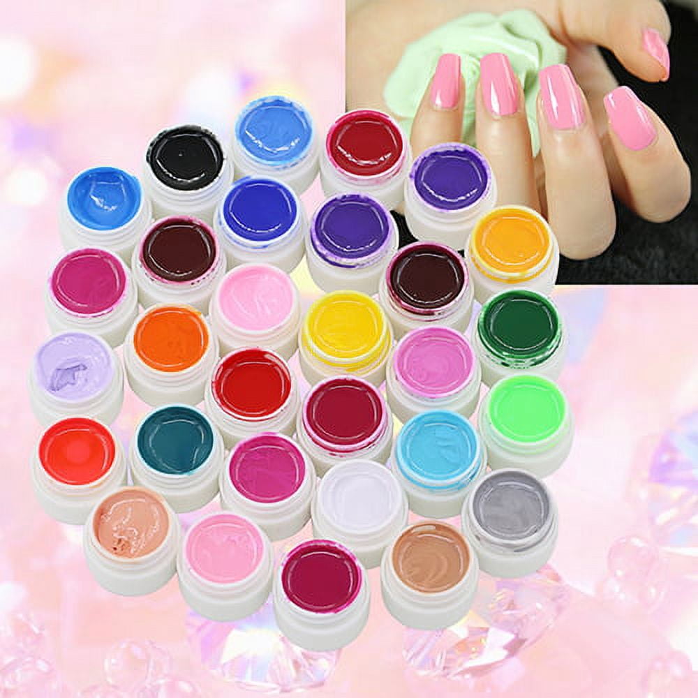 opvise 30/36 Pcs Mix Color Nail Art UV Gel Pure Professional Colorful Nail Gel UV Set