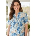 thumbnail image 2 of Woman Within Plus Size Pintucked Half-Button Tunic, 2 of 6
