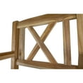 thumbnail image 4 of Nordic Teak Natural Outdoor Patio Dining Chair with Arm Rests - Beige, 4 of 5