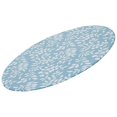 thumbnail image 2 of serony Round PVC Tablecloth Waterproof Table plastic outdoor Cover small round tablecloth vinyl Home Decor Blue Leave, 2 of 9