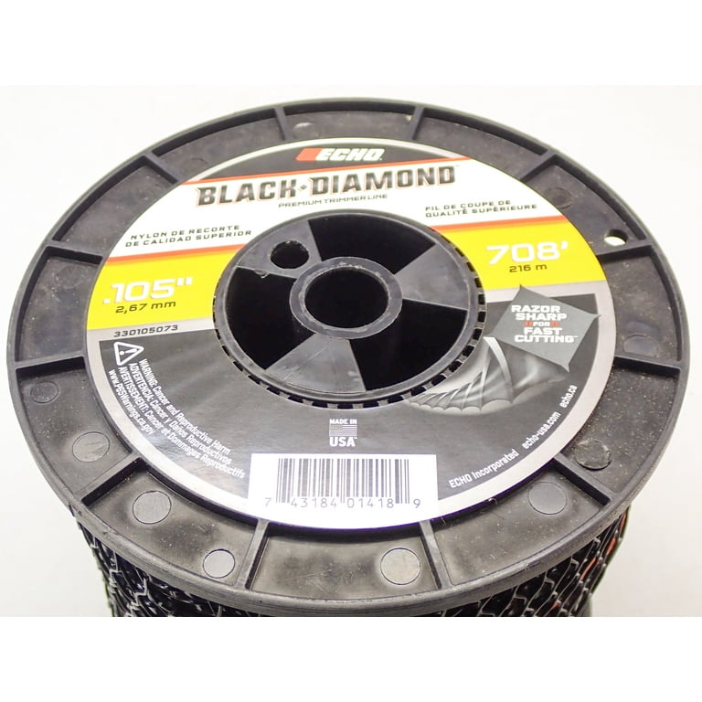 GENUINE ECHO BLACK DIAMOND LINE .105 3LB SPOOL 885FT