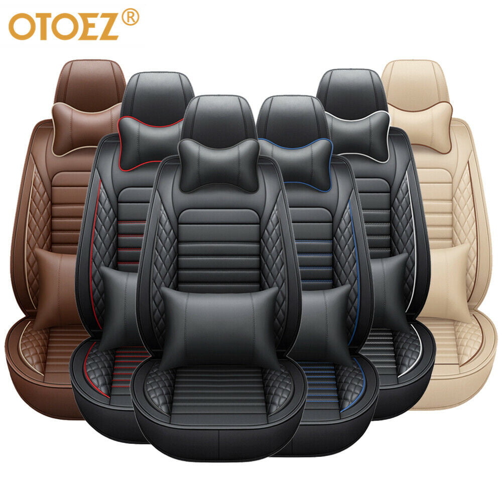 Luxury Leather Car Seat Cover Front Seat Bottom Universal Fit Sedan SUV Truck