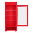 thumbnail image 4 of Dollhouse Vertical Refrigerator, Dollhouse Refrigerator Premium Birch Simulation Stimulate  For Decoration Red, 4 of 8