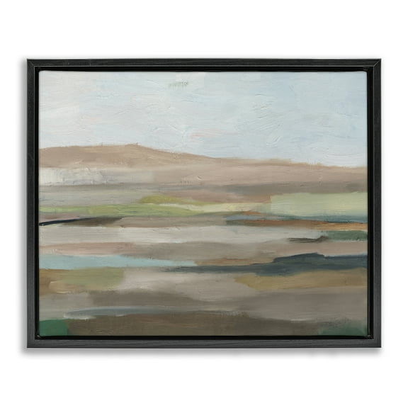 Stupell Industries Scenic Desert Landscape Landscape & Nature Painting Black Floater Framed Canvas Art Print Wall Art, 21 x 17
