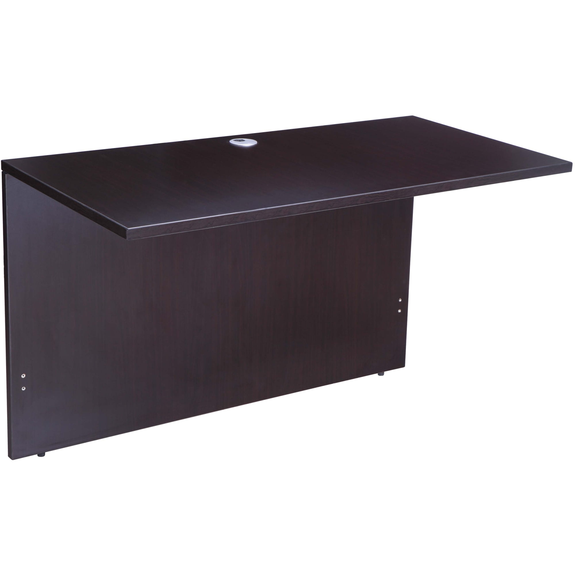 Boss Office Products U-Shape Desk Credenza with Pedestal and Hutch in Mocha
