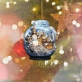 thumbnail image 4 of Christmas Snowman Globe Ornament Unique Festive Hanging Decoration for Holiday Tree Display, 4 of 4