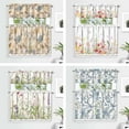 thumbnail image 7 of Blue Floral Kitchen Curtains 36 Inch Length，Floral and Birds Spring Set of 3,Vibrant Colors Spring Kitchen Window Curtains Over Sink for Brightens Blackout, 7 of 7