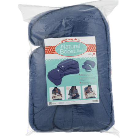 Leachco Natural Boost Basic Denim │ Adjustable Nursing Pillow