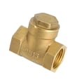 thumbnail image 1 of 1/2" NPT Brass Water Oil Gas Swing Check Valve Threaded Plumbing Fitting, 1 of 12