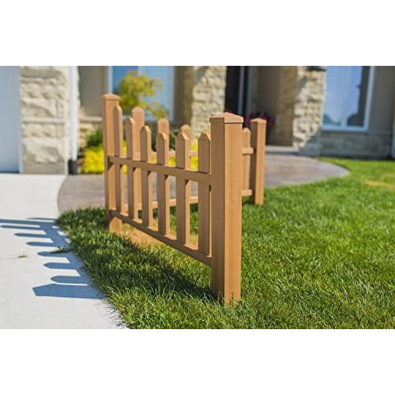 Vita 43" H Country Picket Fence, Brown VA84050